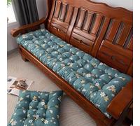 XIEMINLE Coussin long rectangulaire lavable en bois pour chaise de salle à manger, cuisine, balancelle, terrasse (45 x 160 x 8 cm, style 4)