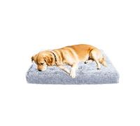 XIEMINLE Coussin orthopédique chaud en mousse pour chien et animal domestique avec housse amovible lavable (75 x 50 x 7 cm, gris clair)