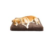 XIEMINLE Coussin orthopédique chaud en mousse pour chien et animal domestique avec housse amovible lavable (75 x 50 x 7 cm, kaki)