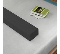 XIEMINLE Coussin rectangulaire pour tête de lit, coussin d'accoudoir de canapé avec housse amovible, remplissage d'espace de lit rectangulaire pour lit simple/double/king size, 150 x 5 x 8 cm, noir