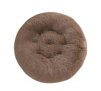 XIEMINLE Coussin rond anti-anxiété pour chien - Coussin moelleux pour chiot et animal domestique avec housse amovible et fond antidérapant (70 cm, kaki)
