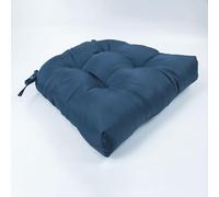 XIEMINLE Coussins de chaise d'extérieur imperméables avec attaches - Carré antidérapant - Pour terrasse, balcon, salon, cuisine (bleu marine)