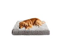 XIEMINLE Grand lit apaisant pour chien - Lit en peluche douce pour animaux de compagnie - Coussin en mousse d'œuf avec housse amovible - Tapis orthopédique pour chiot avec fond antidérapant (50 x 40 x