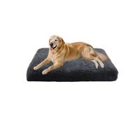 XIEMINLE Grand lit en mousse d'œuf douce pour animal de compagnie - Coussin chaud et confortable - Tapis orthopédique avec housse amovible et lavable (75 x 50 x 7 cm, gris foncé)
