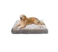 XIEMINLE Grand lit en mousse d'œuf douce pour animal de compagnie - Coussin chaud et confortable - Tapis orthopédique avec housse amovible et lavable (120 x 80 x 10 cm, marron)