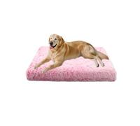 XIEMINLE Grand lit en mousse d'œuf douce pour animal de compagnie - Coussin chaud et confortable - Tapis orthopédique avec housse amovible et lavable (50 x 40 x 5 cm, rose)