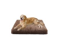 XIEMINLE Grand lit en mousse d'œuf douce pour animal domestique - Coussin chaud et confortable - Tapis orthopédique avec housse amovible et lavable (75 x 50 x 7 cm, kaki)