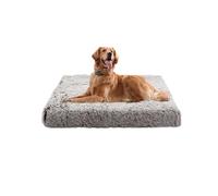 XIEMINLE Grand lit lavable doux et confortable pour cage pour chien - Coussin chaud et apaisant pour animal domestique avec housse en peluche amovible (50 x 40 x 5 cm, marron)