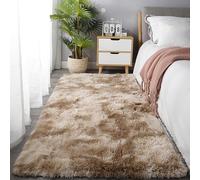 XIEMINLE Grand tapis doux et moelleux à poils longs pour chambre à coucher, salon, tapis de sol antidérapant pour chambre d'enfants (90 x 160 cm, kaki)