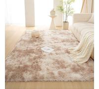 XIEMINLE Grand tapis doux et moelleux à poils longs pour chambre à coucher, salon, tapis de sol antidérapant pour chambre d'enfants (60 x 160 cm, camel)