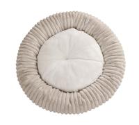 XIEMINLE Lit anti-anxiété confortable pour chien et chat - Lit chaud pour chien et chat - Panier d'intérieur avec fond antidérapant (50 x 50 x 18 cm, blanc cassé)