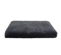 XIEMINLE Lit apaisant pour chien - Coussin lavable en peluche avec housse amovible - Matelas moelleux avec fond antidérapant (120 x 80 x 10 cm, gris foncé)