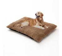 XIEMINLE Lit apaisant pour chien et chien - Matelas moelleux anti-anxiété pour animal domestique - Lavable - Coussin en peluche doux avec fond antidérapant - 120 x 90 x 10 cm, kaki