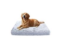 XIEMINLE Lit apaisant pour chien - Matelas lavable avec housse amovible - Coussin orthopédique chaud avec fond antidérapant - Pour chiens de petite, moyenne et grande taille (100 x 60 x 10 cm, gris