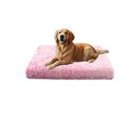 XIEMINLE Lit apaisant pour chien - Matelas lavable avec housse amovible - Coussin orthopédique chaud avec fond antidérapant - Pour chiens de petite, moyenne et grande taille (75 x 50 x 7 cm, rose)