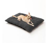 XIEMINLE Lit en peluche pour chien et animal domestique - Coussin doux et apaisant, rembourré et confortable avec fond antidérapant - pour chiens de taille moyenne et grande (78 x 55 x 10 cm, gris
