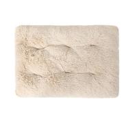 XIEMINLE Lit en peluche pour chien - Lit chaud et apaisant avec fond antidérapant - Coussin moelleux et doux pour chien de petite, moyenne et grande taille (78 x 55 x 12 cm, marron clair)