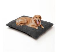 XIEMINLE Lit lavable pour cage pour chien et chien - Matelas chaud et confortable en peluche avec fond antidérapant (78 x 55 x 10 cm, gris foncé)