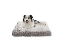 XIEMINLE Lit moelleux pour chien - Matelas apaisant en peluche chaude avec housse amovible - Tapis doux pour chiot avec fond antidérapant (75 x 50 x 7 cm, Marron)