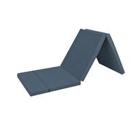 XIEMINLE Matelas Pliable à Trois Plis Avec Housse Lavable, Double Face pour Voyage, Camping, Invités - Économie d'Espace (180 x 60 x 5 cm, Bleu)