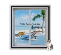 XIEMINLE Taille Personnalisée Filet de Protection pour Chat, Moustiquaire Fenêtre, Filet Chat Balcon sans percer, pour Balcons Terrasses Bureau, Filet Écran Insecte