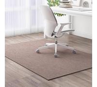 XIEMINLE Tapis de chaise de bureau antidérapant pour sol en bois dur, tapis de protection de sol dur, pour la maison et le bureau (120 x 120 cm, marron)