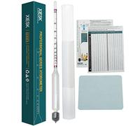 XIESK Alcoomètre Pèse-Alcool Densimètre 0-100 Vol% pour Alcool distillé et spiritueux Alcool et spiritueux Mode d’Emploi en français(sans thermomètre et Cylindre en Plastique)