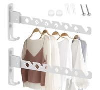 XIEXIAOHUA Séchoir à Linge Mural en Alliage d'Aluminium Séchoir à Linge avec Vis 180° Réglable Résistant à la Rouille Séchoir à Linge Organisateur pour Maison Dortoir 2 Pièces