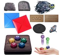 XIEXIESHER Jeu Traditionnel coréen, 14 Pcs, Korean Folk Game Set, Plusieurs Façons de Jouer, Gonggi Jack Stone Pebbles Set, pour Activité Familiale, Travel, Carnaval, Fête, pour Tous Les Âges