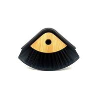 Xifando Mini pelle à poussière et balai avec manche en bambou et pelle à poussière, ensemble de mini balai de bureau et de clavier, petit balai de balayage à poils (bleu)