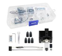 XIFOWE Hotend P1P/P1S Montage avec Buses de Veille, Compatible avec les Imprimantes 3D Bambu Lab P1P/P1S, 5 Buses en Acier Trempé (0,2, 0,4, 0,6, 0,8, 1,0 mm) avec des outils de bricolage et une boîte