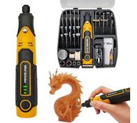 XIFOWE Kit d'outils de ponçage et de polissage pour résine imprimée 3D, mini ponceuse rotative électrique sans fil Tepy-C avec 57 accessoires pour perçage, ponçage et polissage, modèles en résine
