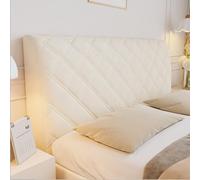 XIFUHUI Housse de tête de lit douce et extensible pour lit double, élastique et matelassée, housse de tête de lit universelle pour lit double, double, queen, king