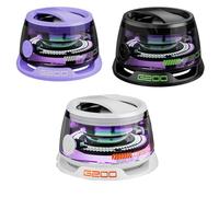 Xifyjus Mini Enceinte Bluetooth G200, Multifonctionnelle Et Magnétique, Portable Et sans Fil, avec éclairage Rvb, Idéale for La Douche, Le Vélo, La Voiture Et L'extérieur(Purple+Black+White)