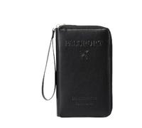 Xifyjus Porte-passeport en cuir pour voyage, portefeuille familial avec blocage RFID, joli organiseur de documents pour femme, étui fin pour homme, protecteur multifonction avec fermeture éclair