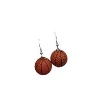 XIGAWAY Boucles d'oreilles à tige basketball et football pour femme, boucles d'oreilles en PVC sur le thème du sport (style court/long/goutte) Accessoires athlétiques tendance, Small, Polychlorure de