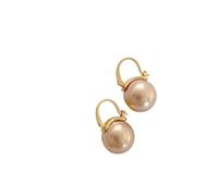 XIGAWAY Boucles d'oreilles à tige vintage avec fausses perles pour femme, champagne blanc et rose, 5 g, cadeau minimaliste pour tous les jours, Petit, Perle d'imitation, Pas de pierre précieuse