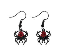 XIGAWAY Boucles d'oreilles design Web pour femme, bijoux gothiques en alliage de zinc noir, printemps 2025