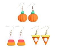 XIGAWAY Boucles d'oreilles en argile polymère faites à la main pour femme, bijoux géométriques d'automne, accessoires saisonniers de style doux, Small, argile polymère, Pas de gemme