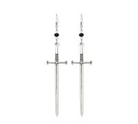 XIGAWAY Boucles d'oreilles en forme d'épée et de croix pour femme, style punk en alliage avec finition galvanisée, Small, Métal, Pas de gemme