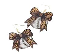XIGAWAY Boucles d'oreilles femme en acrylique motif floral imprimé léopard, Small, Acrylique, Pas de gemme