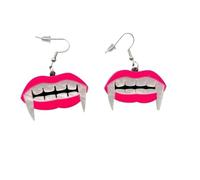 XIGAWAY Boucles d'oreilles pendantes d'Halloween en acrylique pour femme, citrouille, fantôme, squelette, araignée fantaisie, Small, Acrylique, Pas de gemme