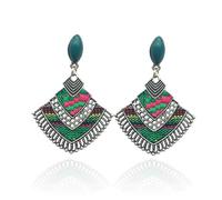 XIGAWAY Boucles d'oreilles pour femme en alliage avec pendentif ethnique galvanisé, Small, Métal, Pas de gemme