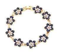 XIGAWAY Bracelet à breloques en forme de fleur de rose pour femme, manchette florale en métal doré, 3 options de couleur, One Size, Métal, Pas de pierre précieuse