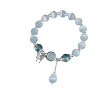 XIGAWAY Bracelet à breloques pour femme en alliage avec étoile papillon nœud porte-bonheur réglable style coréen (argent), taille unique, Métal, Pas de gemme