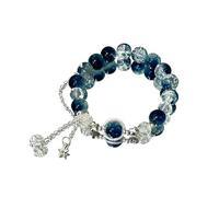 XIGAWAY Bracelet de perles de verre fait à la main pour femme, bracelet réglable bohème floral, papillon, étoile, taille unique, Verre/verre, Pas de gemme