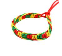 XIGAWAY Bracelet en fil de coton tissé à la main pour femme en bleu, noir, rouge, taille unique, Coton, Pas de gemme