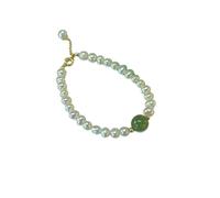 XIGAWAY Bracelet en perles et perles bleu sarcelle - Perles vertes bohème réglables faites à la main - Cadeau pour femmes et amies, taille unique