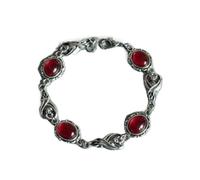 XIGAWAY Bracelet Gothique Chauve-Souris Manchette Homme Femme Alliage Finition Rouge Foncé (10g), taille unique, Métal, Pas de gemme