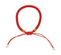 XIGAWAY Bracelet porte-bonheur rouge chinois, fait à la main, motif géométrique minimaliste, taille unique, Filetage, Pas de gemme